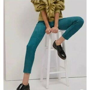 Anthropologie Avec Les Filles Pants S Arden Slim Faux Suede Zip Ankle Academia